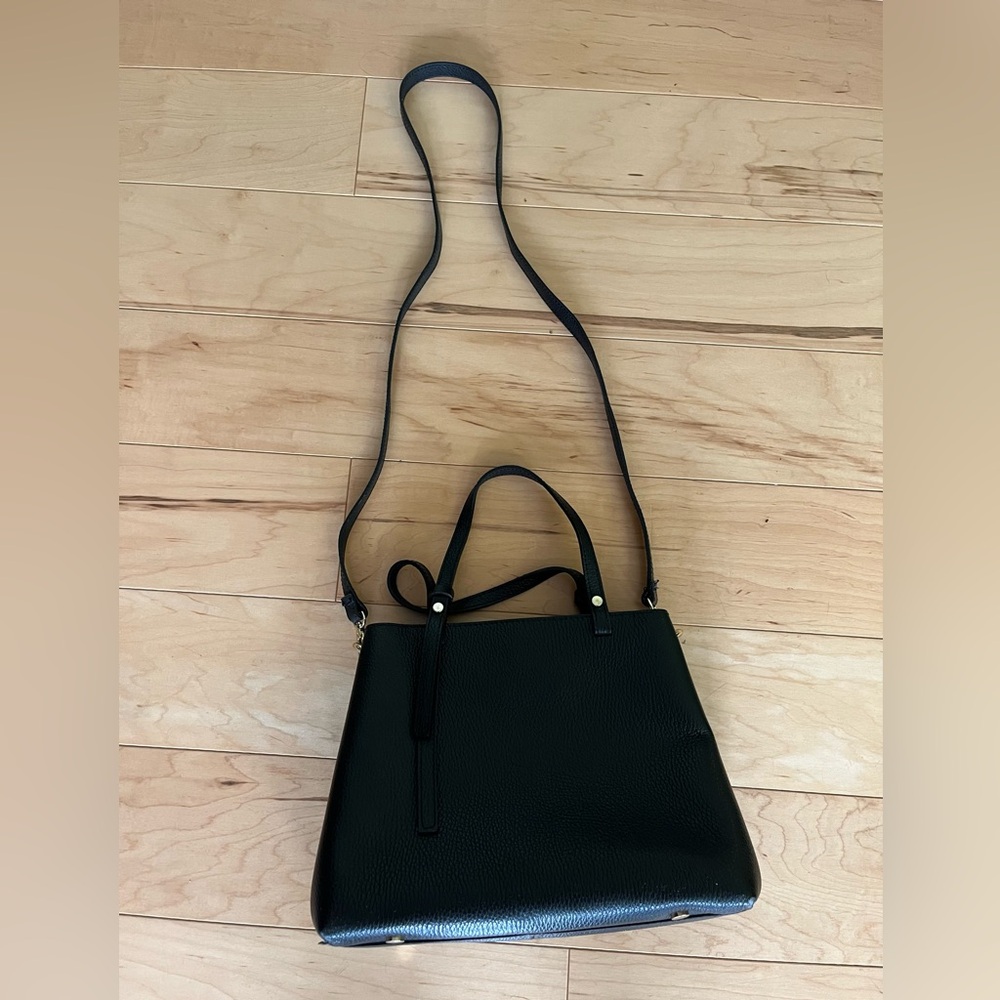 Black leather purse